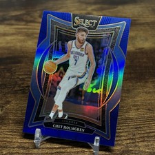 2024-25 Panini Select #1 Chet Holmgren Blue Prizm Oklahoma City Thunder
