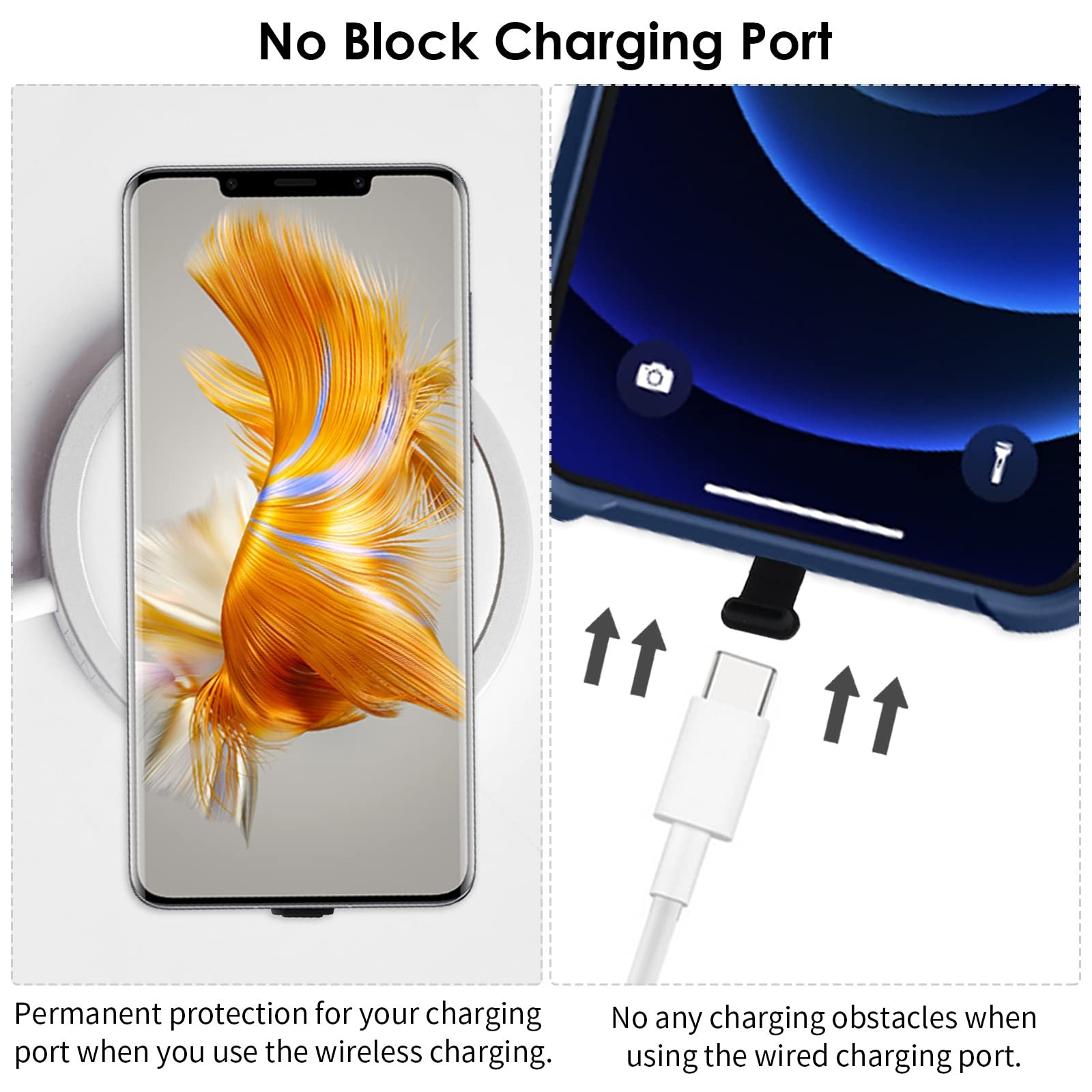 3 Packs USB C Dust Plug for Phone USB Type C Port Silicone Dust Cover Cap Cloud