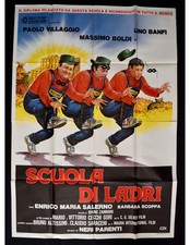 manifesto SCUOLA DI LADRI lino banfi paolo villaggio massimo boldi A406