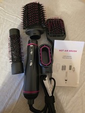 Hot Air Brush Detachable Negative Ion Hair Dryer  Blow Dryer Brush 4 Attachment