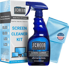 Screen Cleaner Spray and Wipe Kit - Safe for LED, LCD, OLED, Smart TV, Monitor,