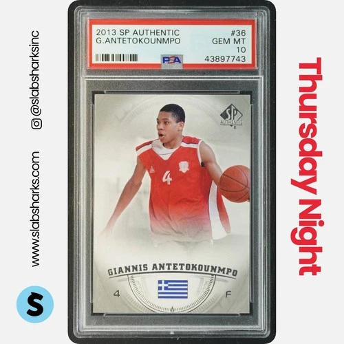 2013 UPPER DECK SP AUTHENTIC #36 GIANNIS ANTETOKOUNMPO RC ROOKIE PSA 10