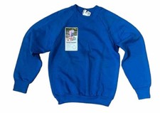 Vintage Fruit Of The Loom Crew Neck Men  s Sweatshirt Blue DEADSTOCK 80s
