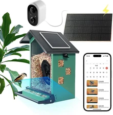 Bird Feeder Squirrel-Proof Bird Feeder with Camera Watch the Birds Feed