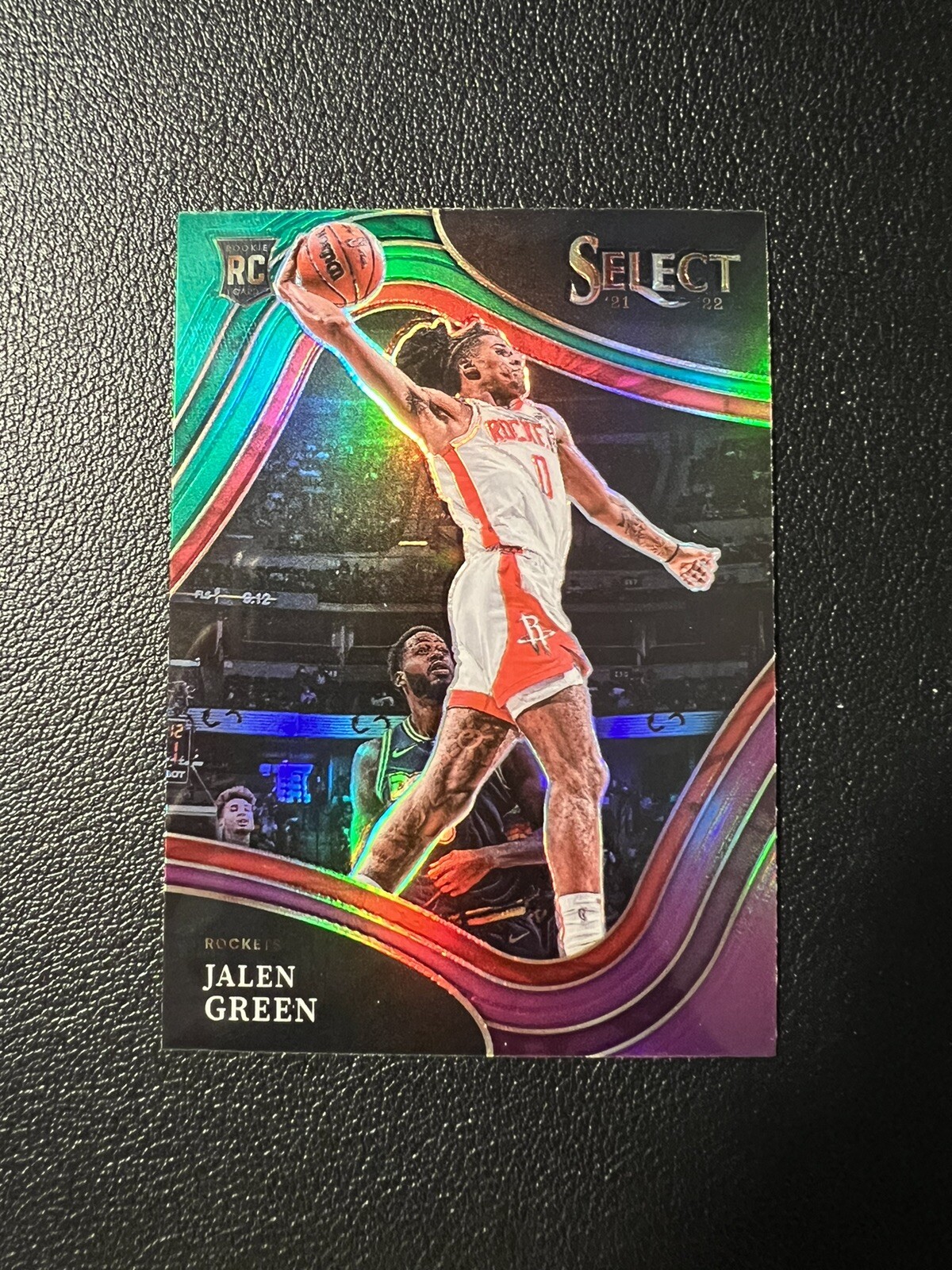 2021-22 Panini Select Jalen Green Courtside Green White Purple RC Rookie #234