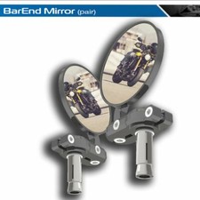 Oxford OX578 Motorcycle BarEnd Mirror Pair Silver Fits HARLEY-DAVIDSON MT350E