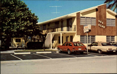 LAUDERDALE Florida Sea Echo Motel America USA ~1975 Amerika Postcard Postkarte
