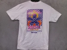 QUICKSILVER x STRANGER THINGS T Shirt Mens XL Double Sided Colorful 1986 Tour