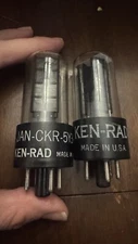 NOS Pair Kenrad 5y3gt & JAN CKR 5Y3 5y3gt Black Plate RECTIFIER Tubes