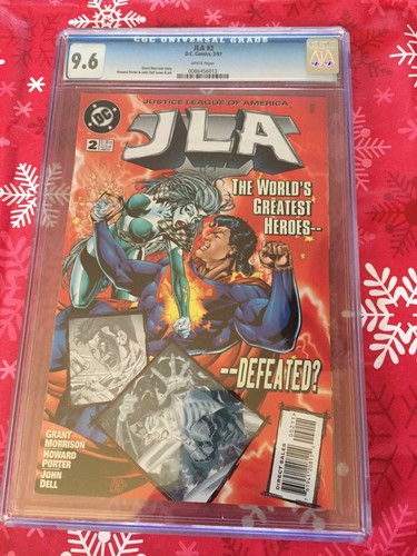 JLA #2 CGC 9.6  Justice League of America  Feb '97 - white pages
