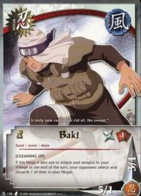 バキ No.1 Baki - N-130 - Rare - 1st Edition Curse of the Sand Played