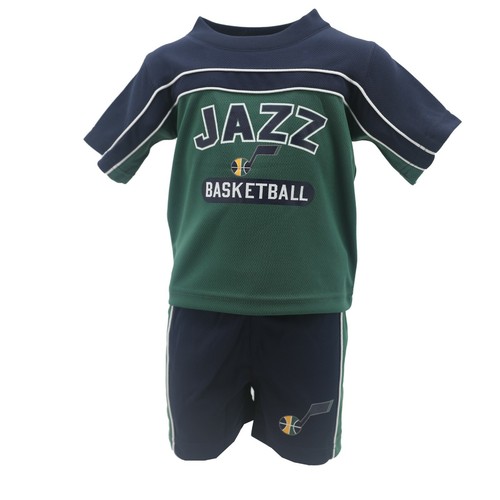 Utah Jazz Official NBA Infant & Toddler Size Athletic Shirt & Shorts