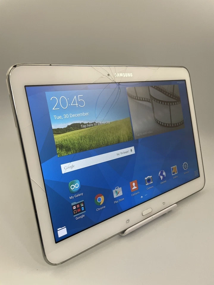 Samsung Galaxy Tab 4 10.1 SM-T530 White Wi-Fi 16GB 10.1" Android Tablet Cracked - Image 4 of 4