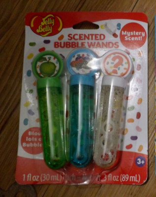 NEW 3 pack Jelly Belly scented bubble wands w/ mystery scent