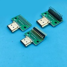2PCS HDMI Male 19 Pins TO 2.54mm Breakout Board Connector Test Repair