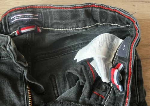 Tommy Hilfiger Slim Stretch Jeans Size 140 10 Years Adjustable Waist - Picture 3 of 6