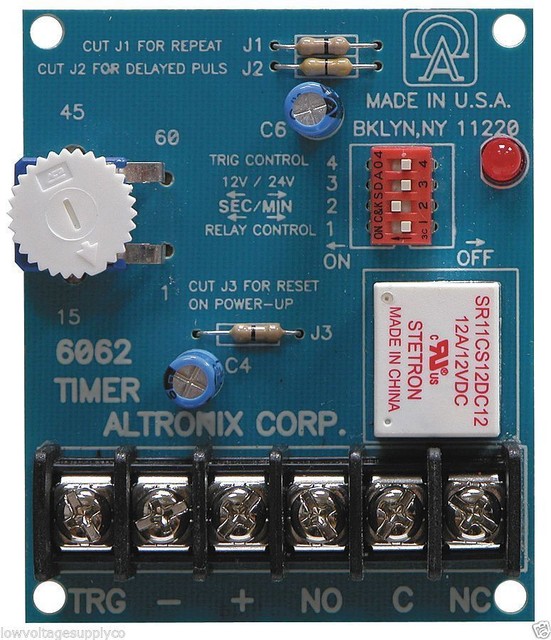 NEW Multifunction Timer Relay Altronix 6062 12/24VDC Bell Pulse Flasher