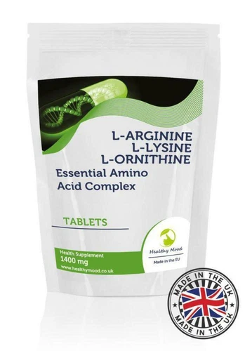 L-Arginine L-Lysine L-Ornithine Complex 1400mg 250 Tablets Pills Supplements