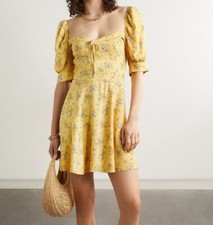 NWT Reformation Yellow mini Dress Sz 12
