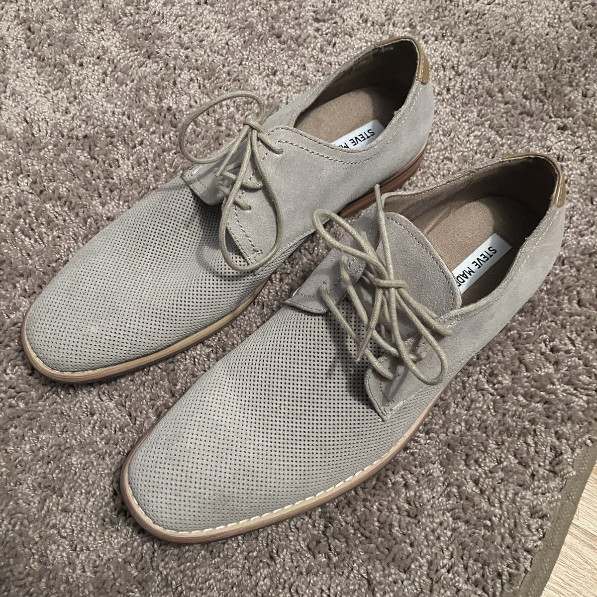 Steve Madden Men’s Beige Suede Oxford Shoes Size 10 Steve Madden Suede Beige Casual Shoes for Men for sale | eBay main image 3