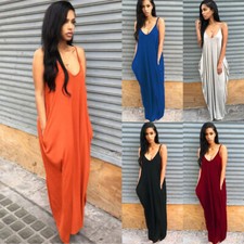 Lady Long Dresses Holiday Maxi Dress Summer Beach Boho Dress Women's new