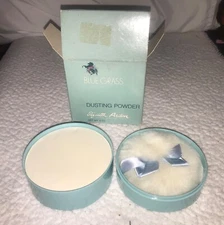 NOS Blue Grass Perfume Dusting Powder & Box Elizabeth Arden 4oz 1960's VTG Retro