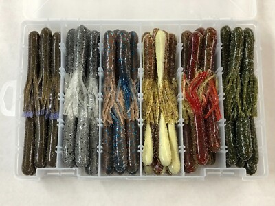 New 4  Dipped Bass Tube 72 pc Kit, Salty Fishing Lures, USA Made, FREE Plano Box
