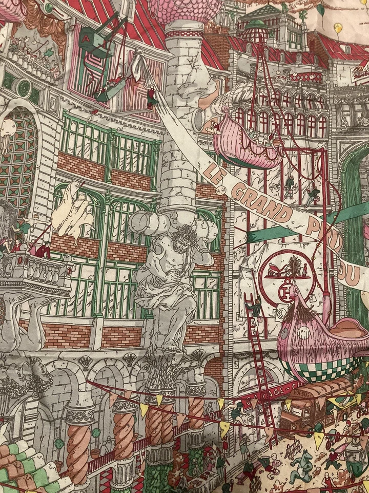 Hermes Scarf Stole Le Grand Prix du Faubourg by Ugo Gattoni Silk Woman New 90 cm - Image 3 of 4