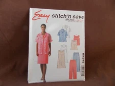 McCalls Misses/Misses Petite Shirt, Top, Dress & Pants Sizes 10-16 Uncut Pattern