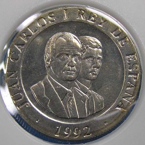 Spain 200 Pesetas Coin 1992 BU Brilliant Uncirculated, Free S/H after 1st item - Picture 4 of 4