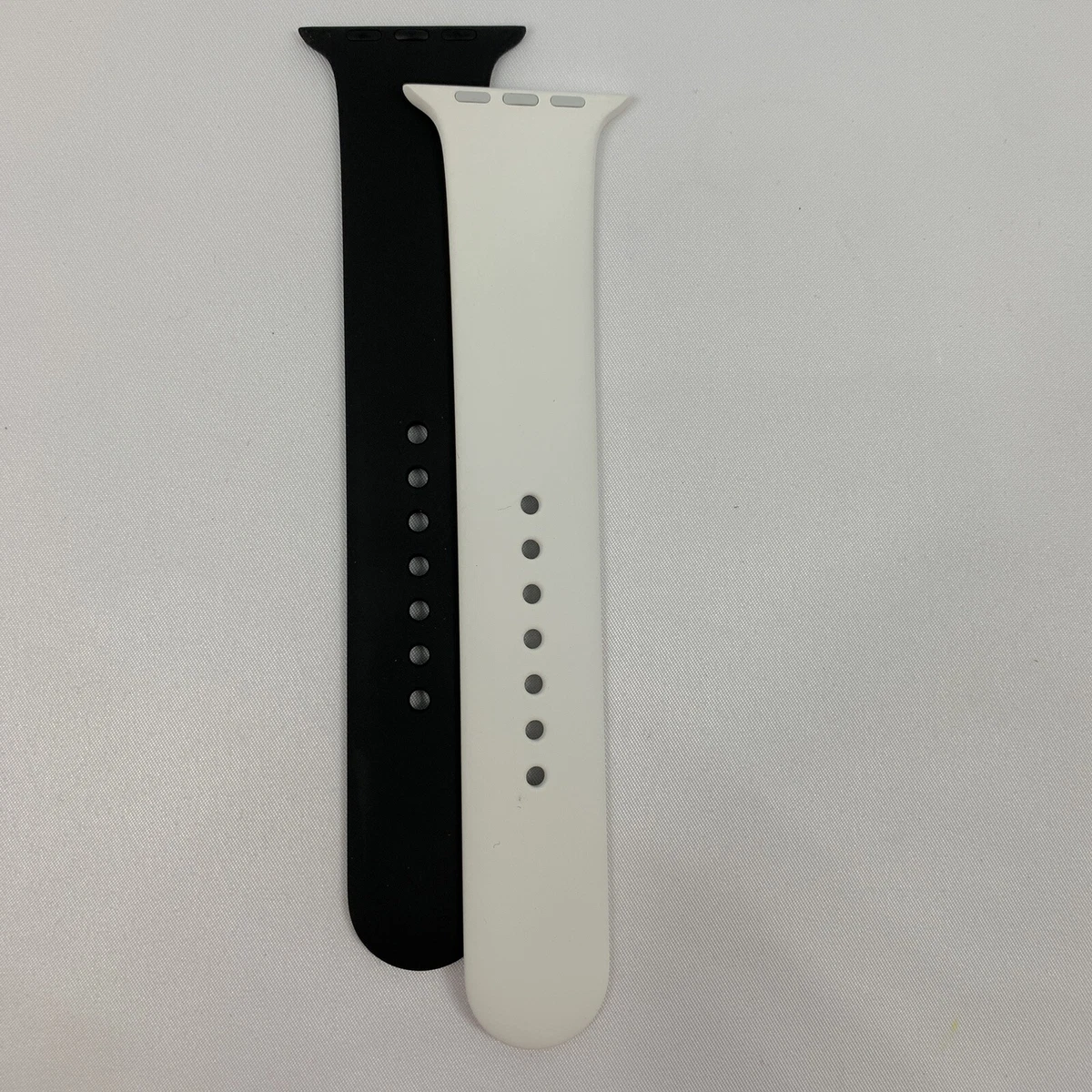 APPLE WATCH BAND GENUINE AUTHENTIC 42MM M L WHITE BLACK SPORT BAND