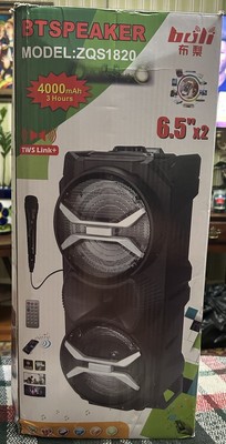 BLUETOOTH Speaker  W/ Mic. Wireless Portable Speaker -Multi Light. 2 X 6.5 Inch