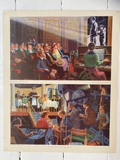 Vintage 1950s UK Macmillan History Geography Print 1905 CINEMA HAD COME TO STAY