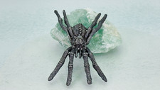 Spider Figurine * 95% Pure Pewter * Plus One Free Random Color Gemstone Display