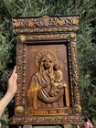 Blessed Our Lady  wood carved catholic icon  wall art decor housewarming gift