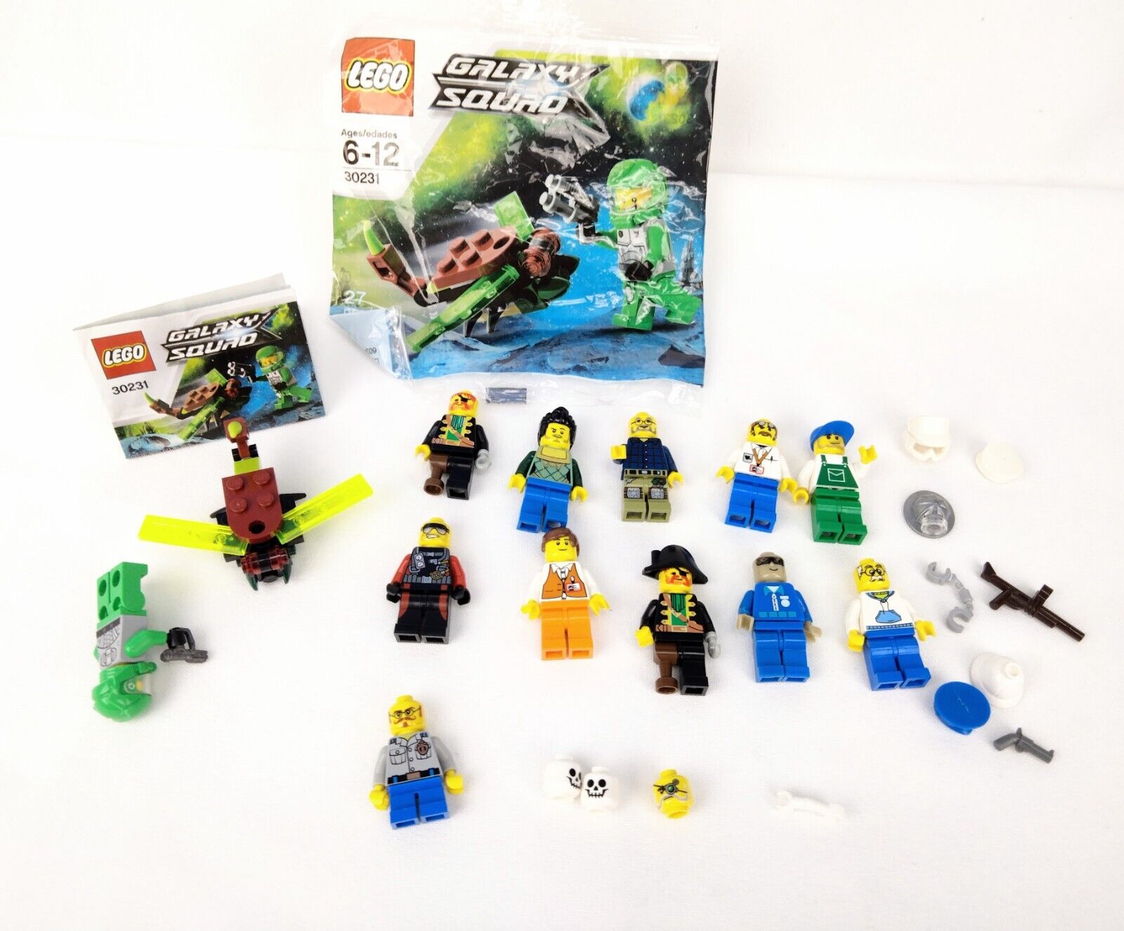 Lego Mini Figures And & Galaxy Squad Set 30231 Pirates Film Crew MD's Farmer