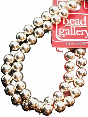 Silver Plated Metal Round Beads 6mm Qty:42 Bead Landing