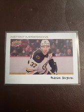 2022-23 Patrice Bergeron Instant Impressions Upper Deck Series 2 Hockey...