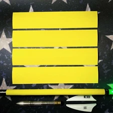 3 Arrows Archery Arrow Wraps- BRIMSTONE YELLOW -15 pack (Multi Size) Made In USA