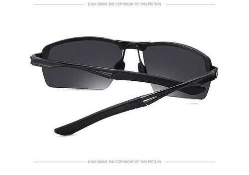 Men Polarized UV400 Sport Driving Cycling Hiking Golf Durable Rimless Sunglasses - Picture 5 of 76