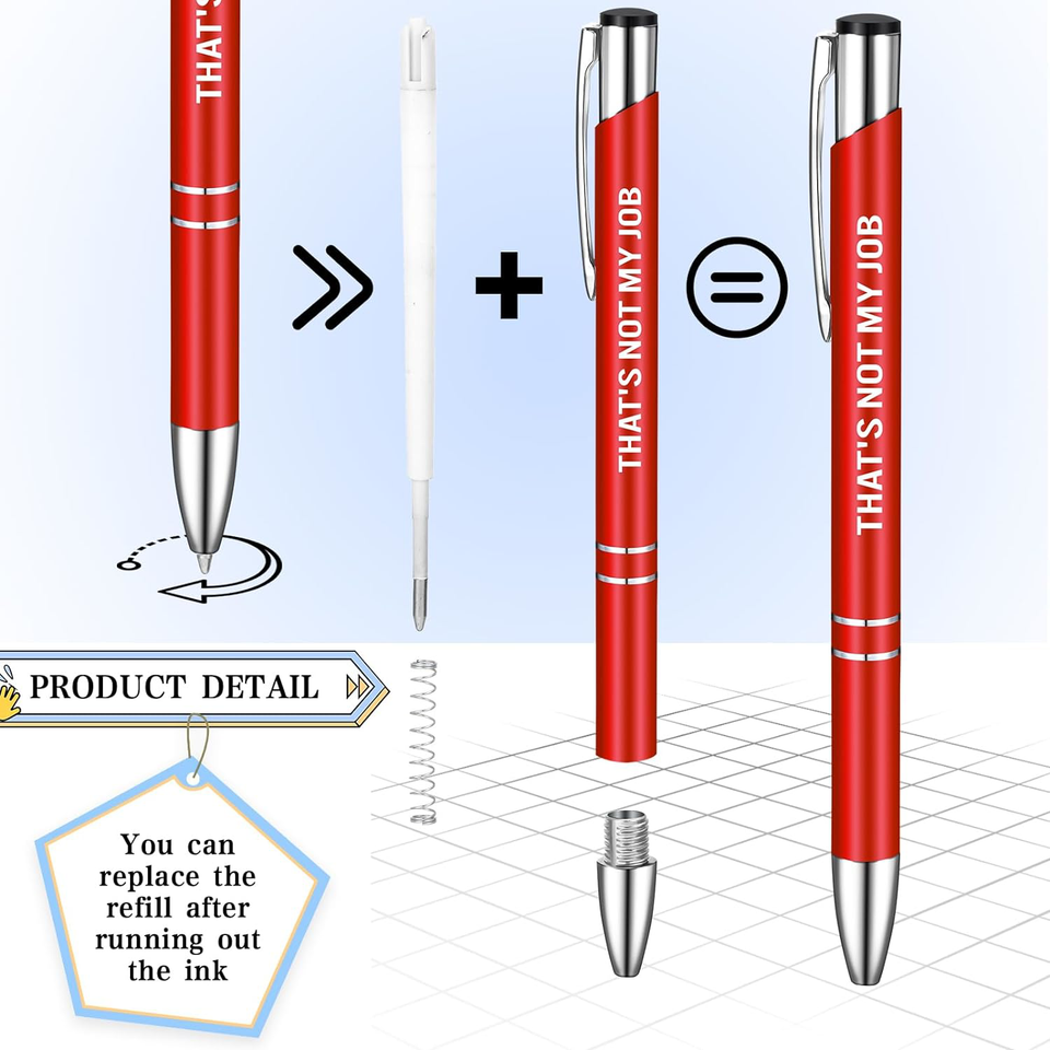 12 Packs Funny Pen Ballpoint Pens for Colleagues Funky Stationery