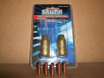 3-Pack MIG Welder Gas Nozzles - Replacement Parts For Clarke 125EN-190EN Models 10 thumbnail image
