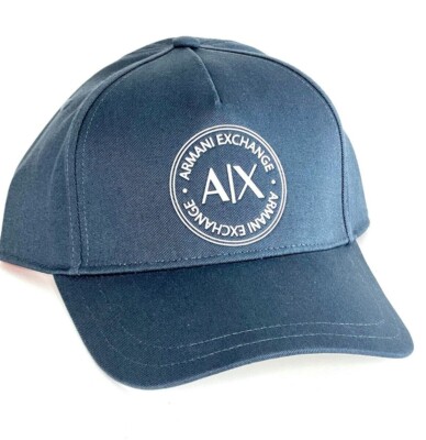 Armani Exchange  Circle Logo Baseball Cap Hat Dark Slate NWT