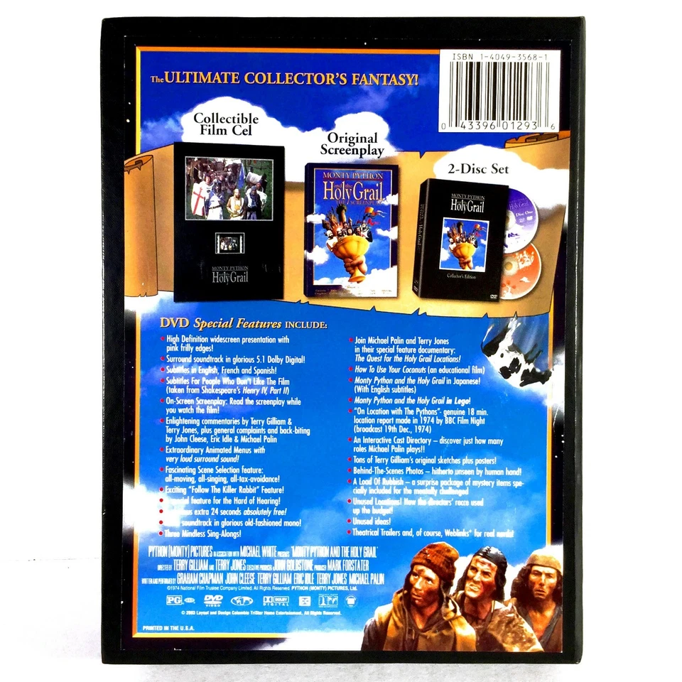 Monty Python and the Holy Grail (2-Disc DVD, 1974, Collector's Ed) w/ Film Cel ! - Image 2 of 4