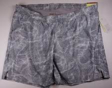 ALL IN MOTION Men's Light Gray Abstract Swim Shorts 2XL XXL