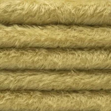 1/6 yd 325S/C Vintage Gold INTERCAL 5/8" Semi-Sparse Curly German Mohair Fabric