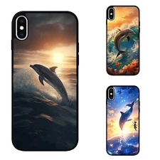 playful dolphin jumping ocean Dust Resistant For Motorola Moto iPhone