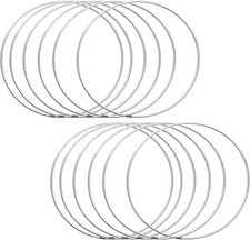 10Pcs 6" Silver Metal Rings for Macrame Crafts and Dream Catchers