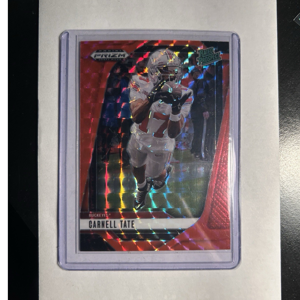 Panini Prizm Draft Picks 2025 Carnell Tate #68 Red Finite Prizm RC /125