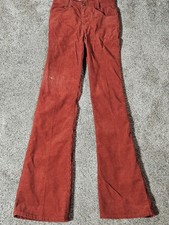 27x34 Vintage Levi's Corduroy Pants Bell Bottom 746 USA Flare Red